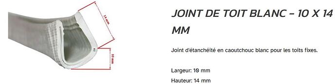 joint blanc mécatech
