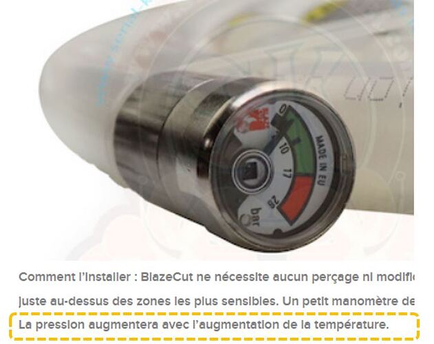 blazecut pression basse normal ou pas